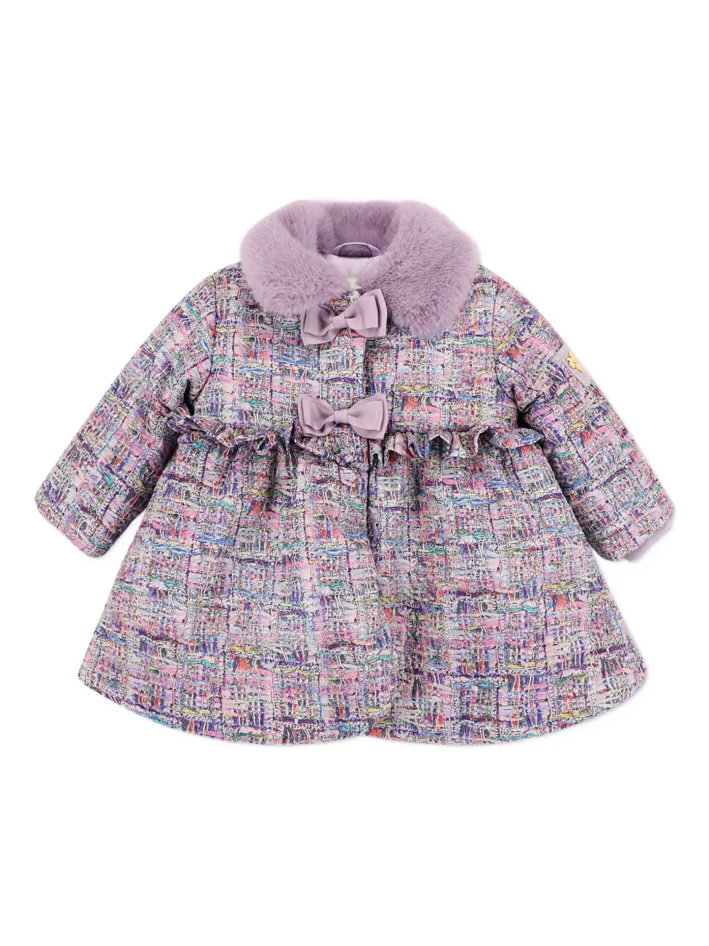 ANGEL'S FACE KIDS faux-fur bow-detail coat - Viola