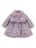 ANGEL'S FACE KIDS faux-fur bow-detail coat - Purple