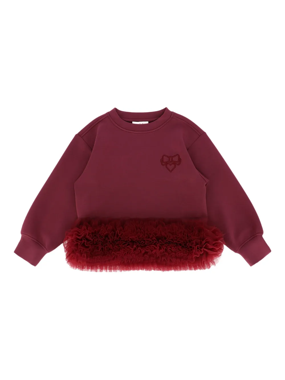 ANGEL'S FACE KIDS bow-embellished ruffled tracksuit Rood