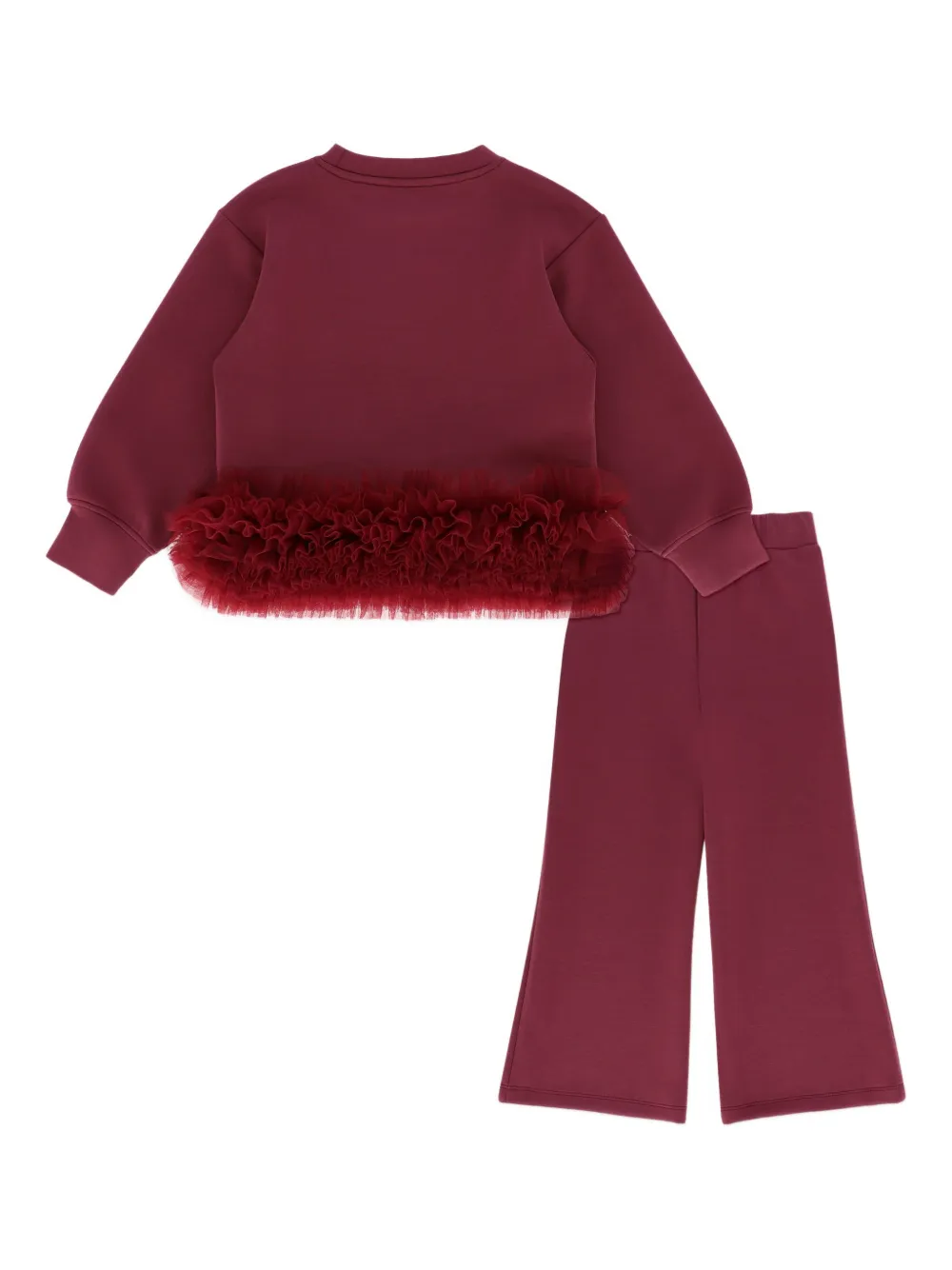 ANGEL'S FACE KIDS bow-embellished ruffled tracksuit Rood