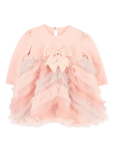 Angel's Face bow-detail ruffled dress