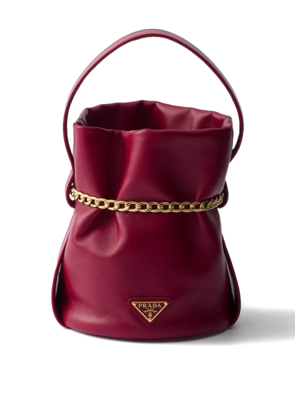 Prada Petit Sac Noir nappa leather mini-bucket bag Paars