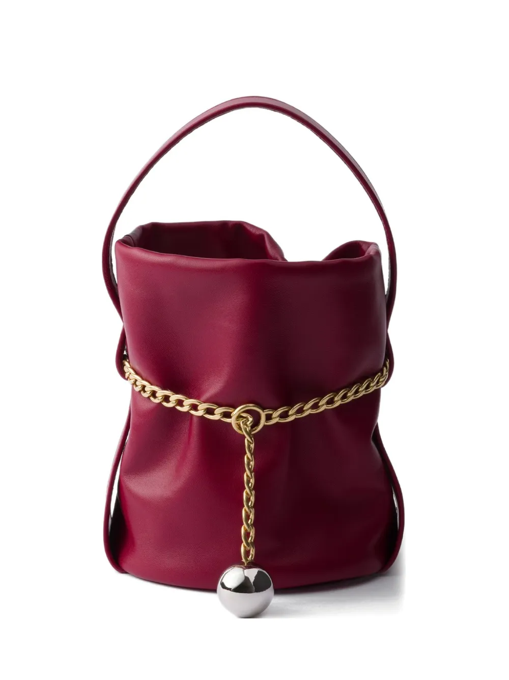 Prada Petit Sac Noir nappa leather mini-bucket bag - Viola