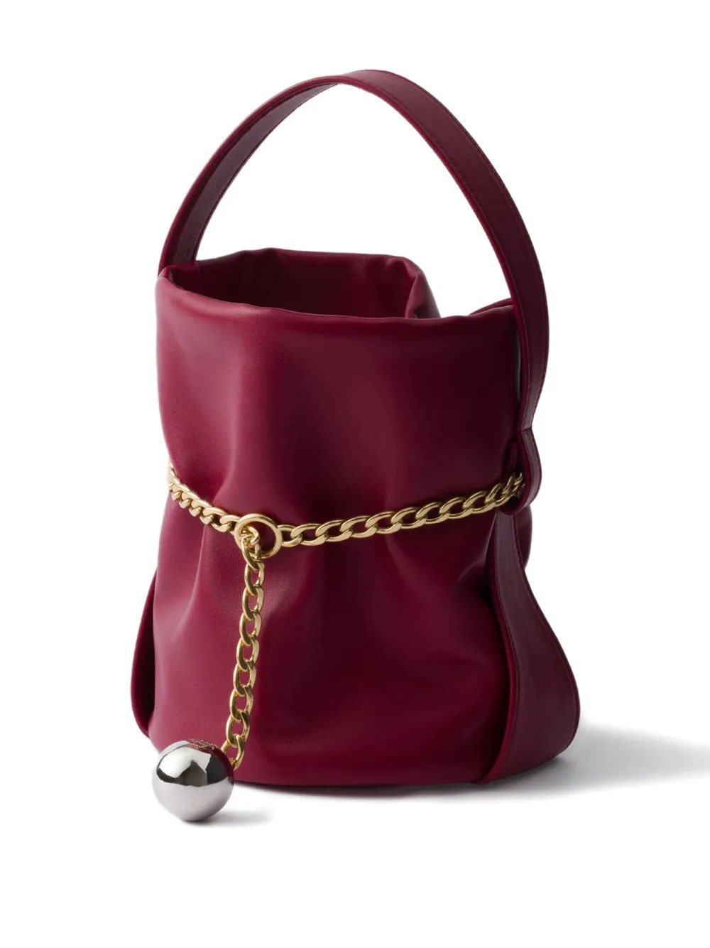 Prada Petit Sac Noir nappa leather mini-bucket bag Paars