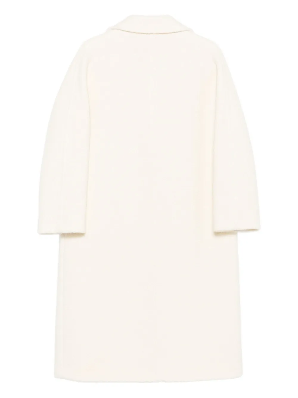 Cinzia Rocca Wollen jas met dubbele rij knopen Beige