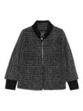 Cinzia Rocca check-pattern zip-front jacket - Black
