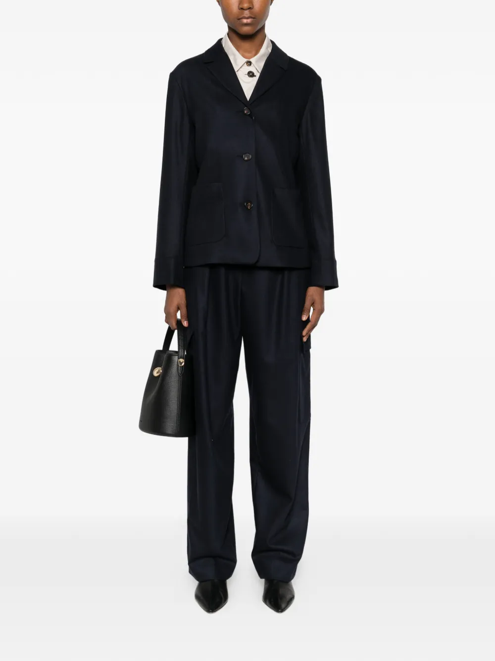 'S Max Mara Broek met geplooide voorkant - Zwart