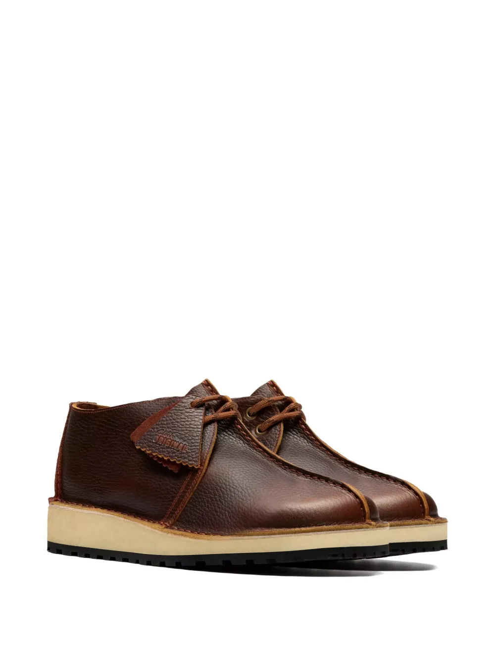 Clarks Originals leather lace-up boots Brown