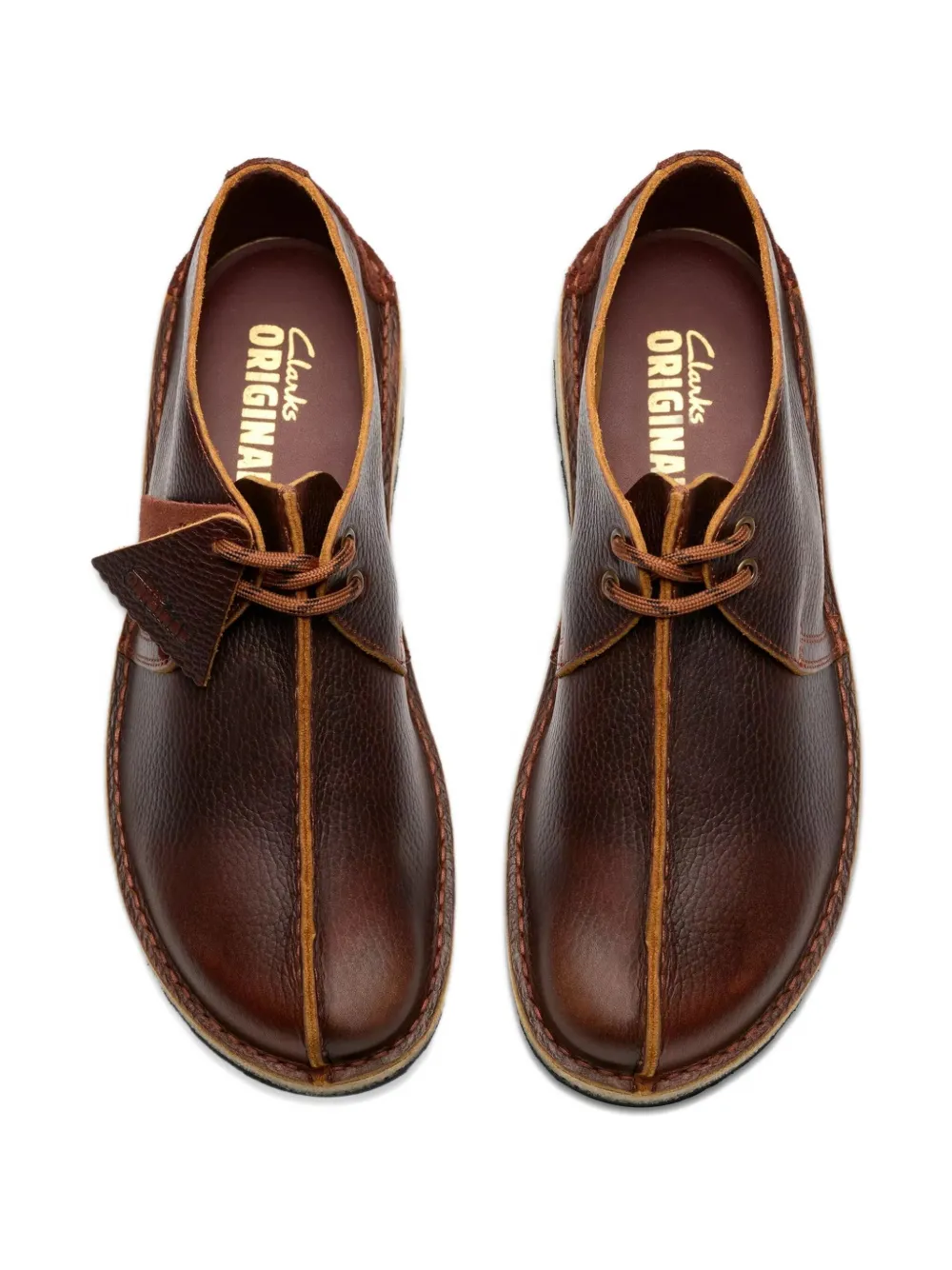 Clarks Originals leather lace-up boots Brown