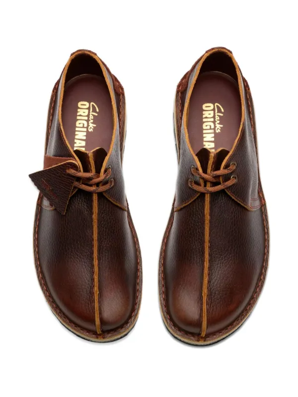 Clarks Originals Leather lace-up Boots Brown FARFETCH IN