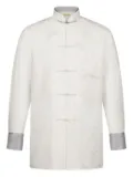Shanghai Tang jacquard mandarin-collar shirt - White