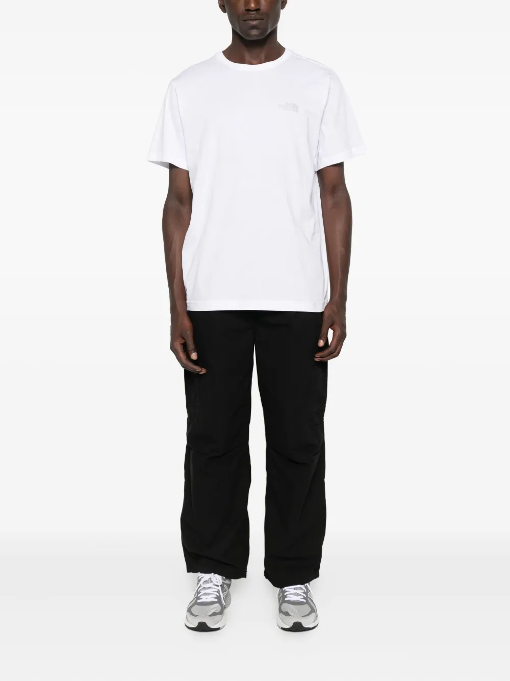 The North Face Katoenen T-shirt met geborduurd logo Wit