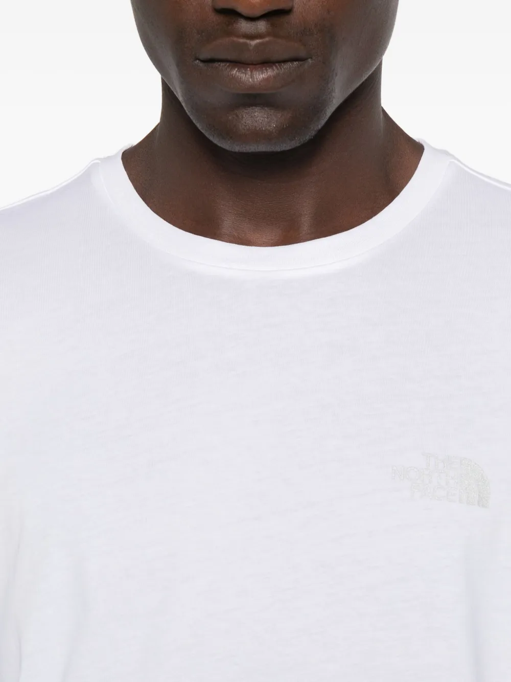 The North Face Katoenen T-shirt met geborduurd logo Wit