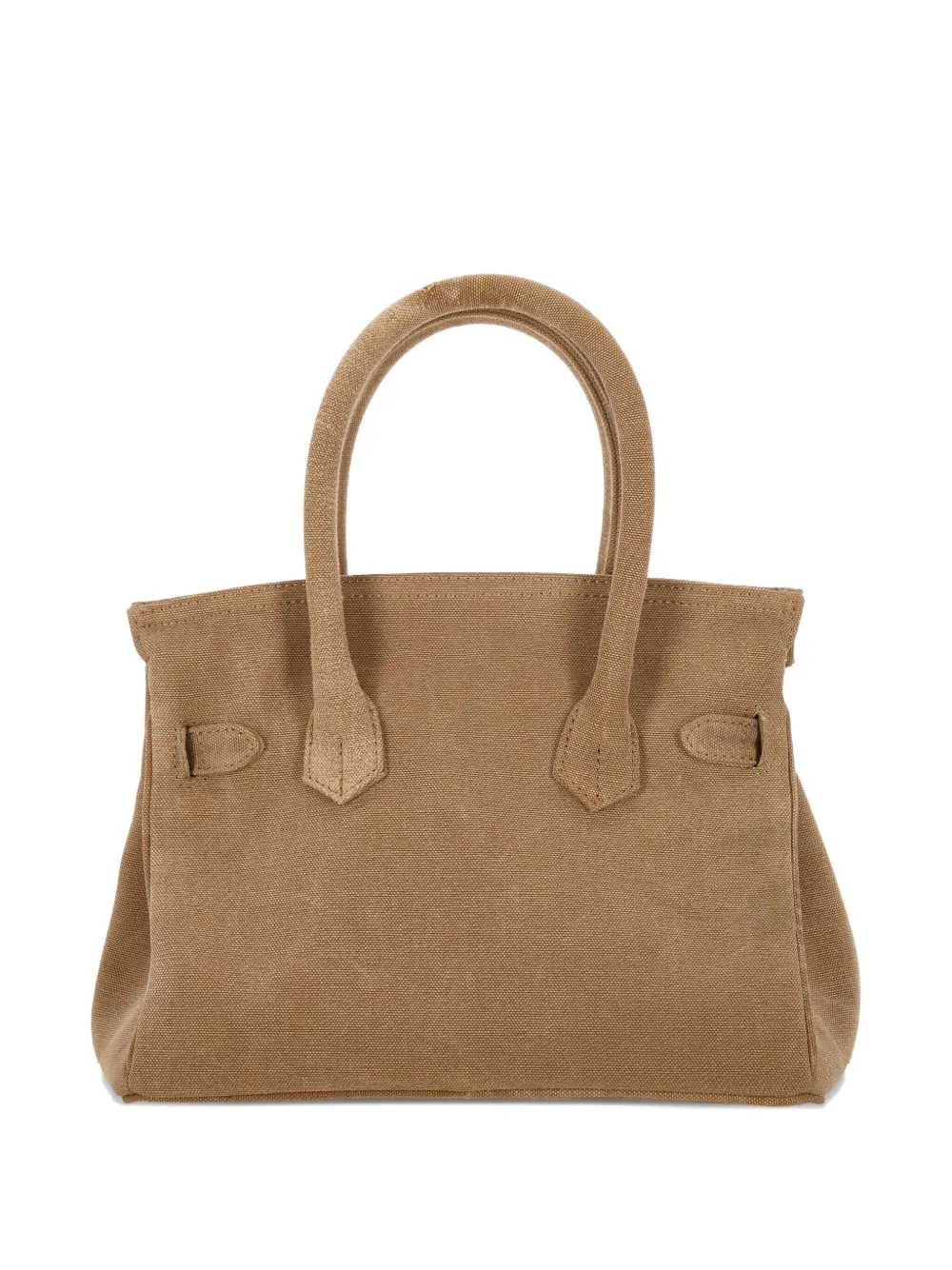 ANOTHER CHANCE logo-patch lock-clasp tote bag - Beige
