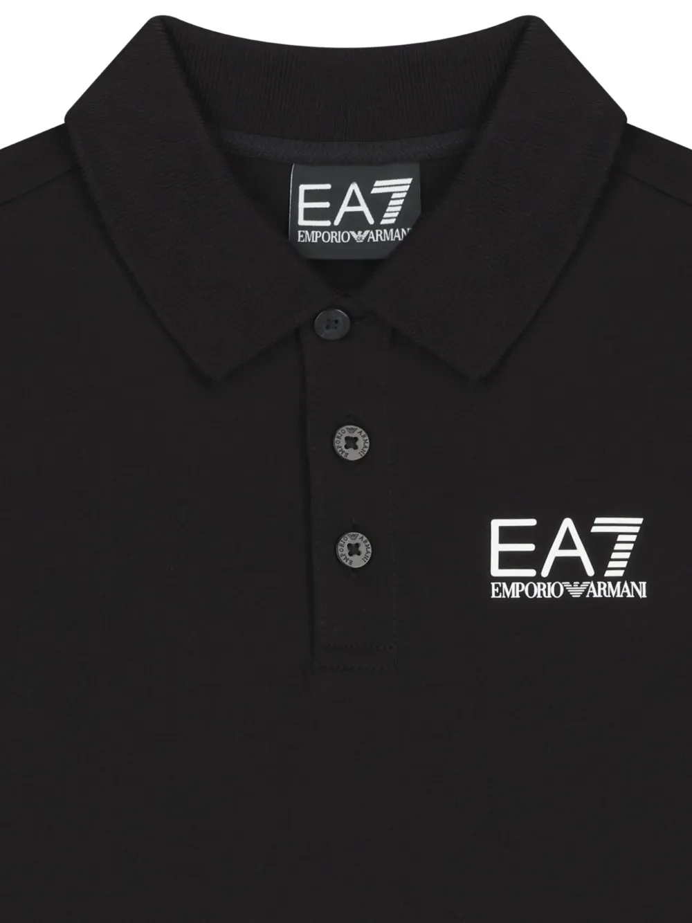 Emporio Armani Kids logo polo-shirt Zwart