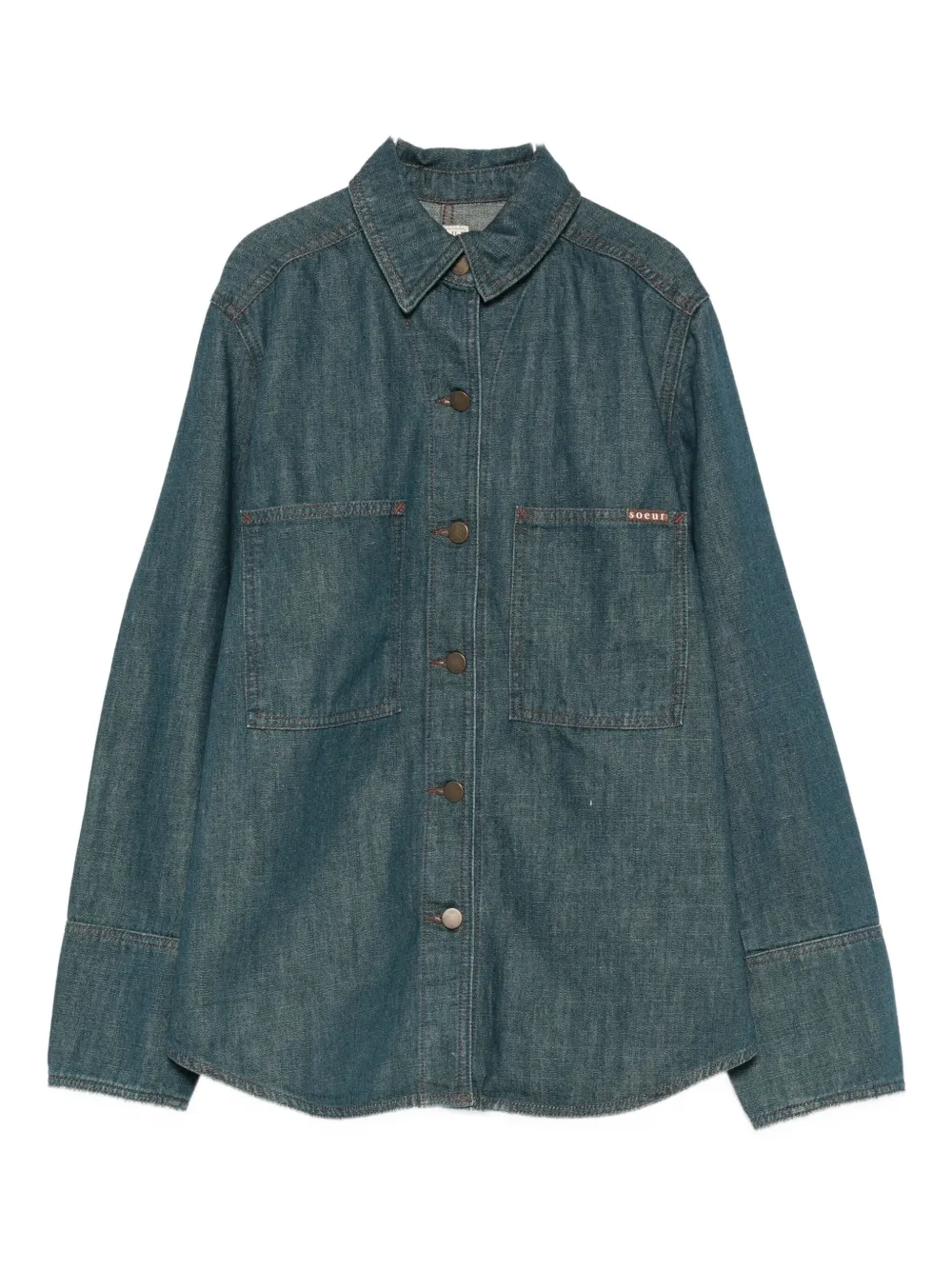 Soeur Button-fastening Patch-pocket Shirt In Blue