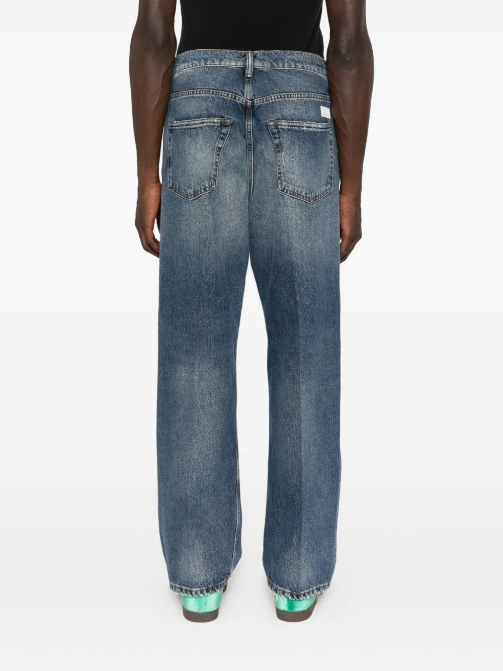 Nine In The Morning Gerafelde jeans Blauw