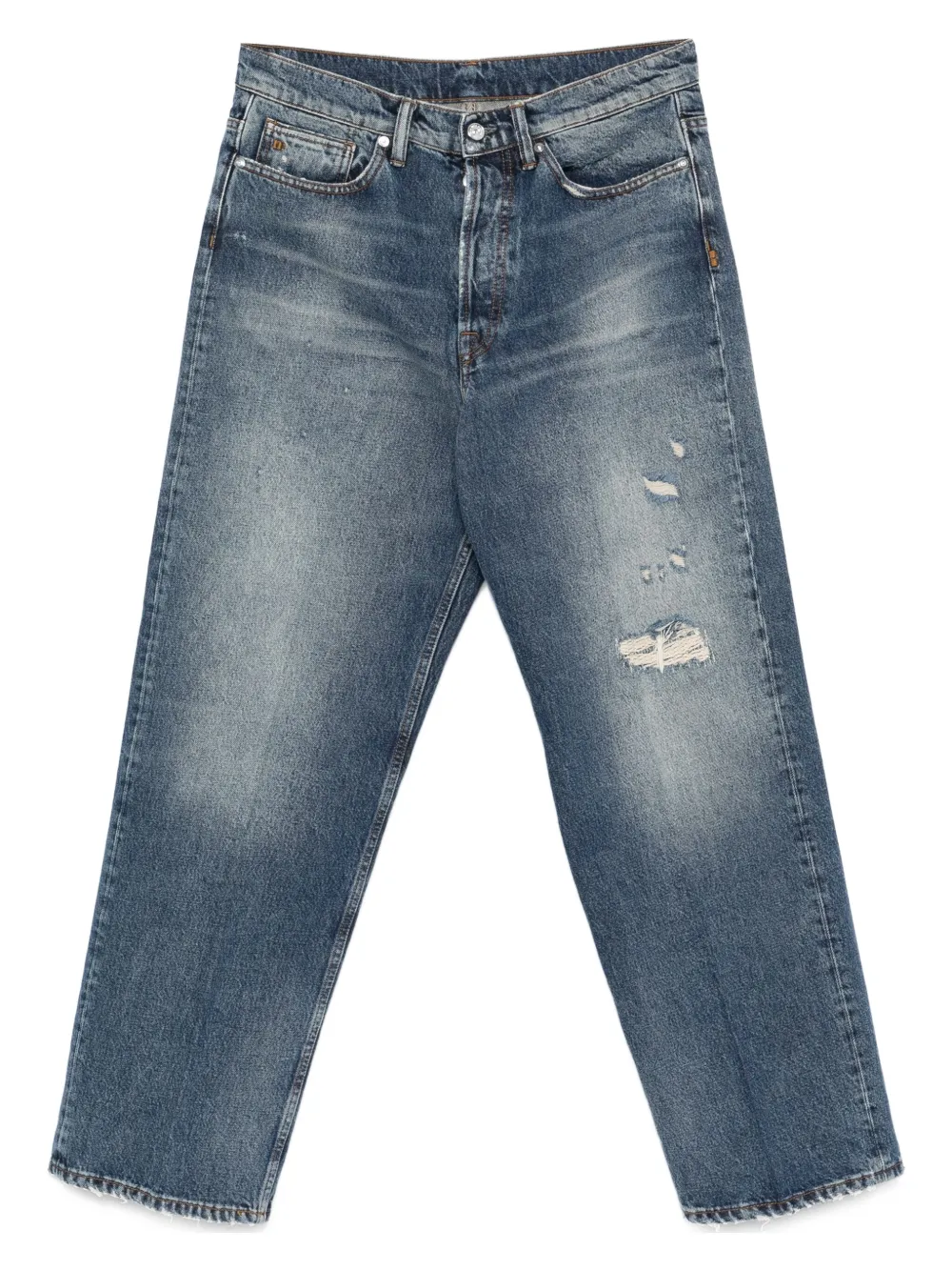 Nine In The Morning Gerafelde jeans Blauw