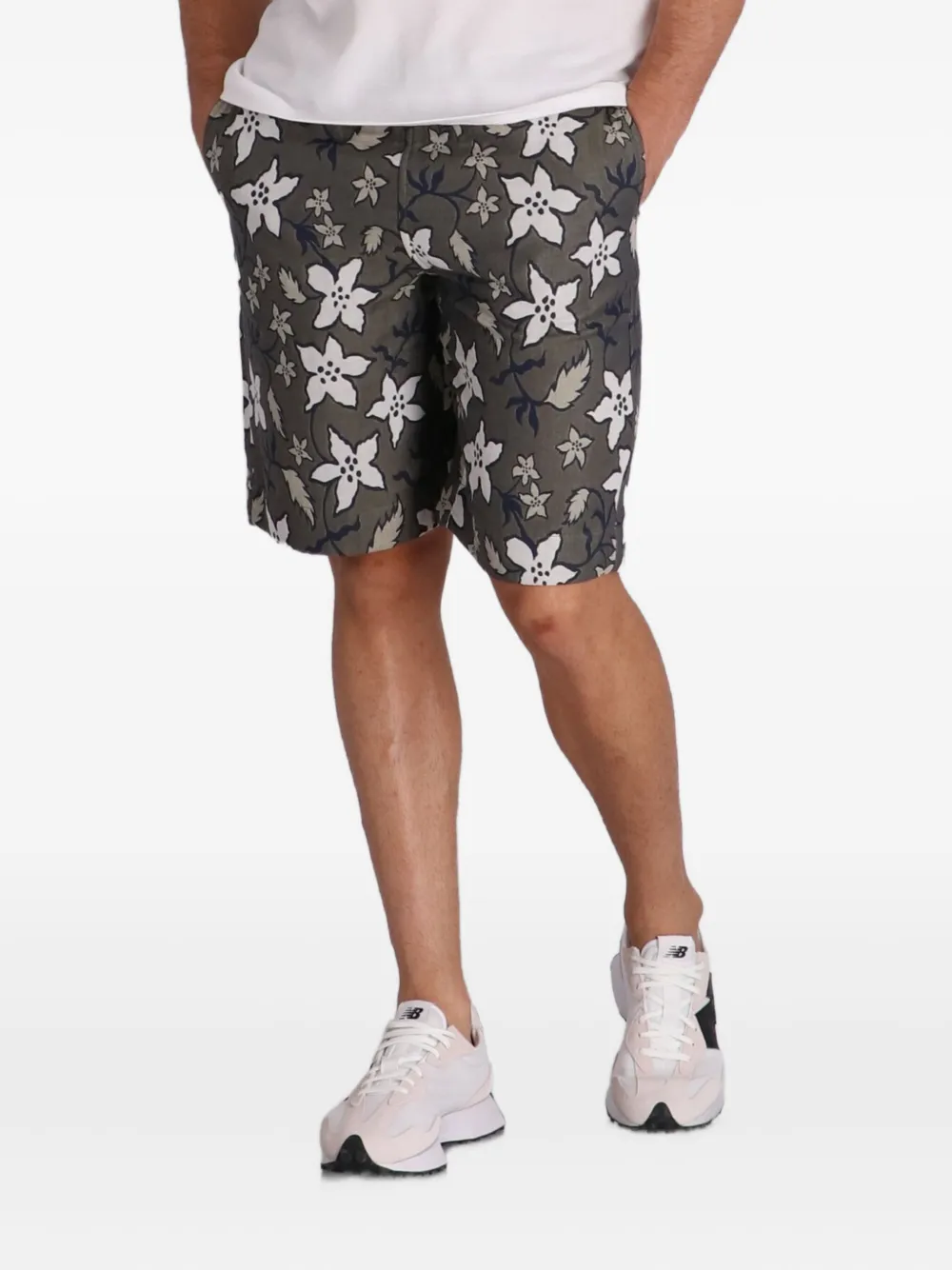 Paul Smith Shorts met bloemenprint Grijs