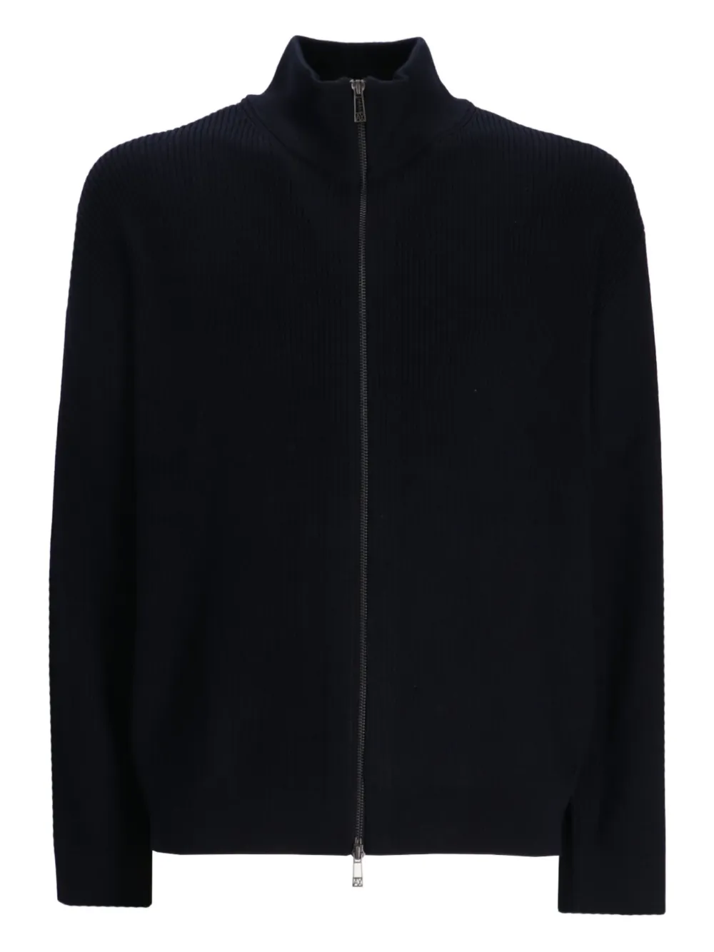 Armani Exchange Geribbeld vest met rits Blauw
