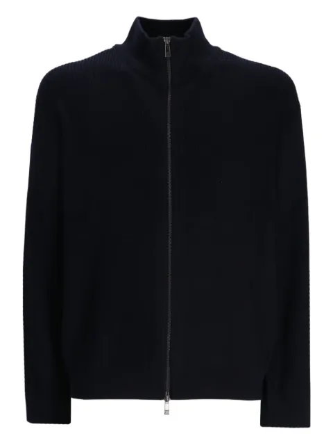 Armani Exchange ribbed zip-up cardigan