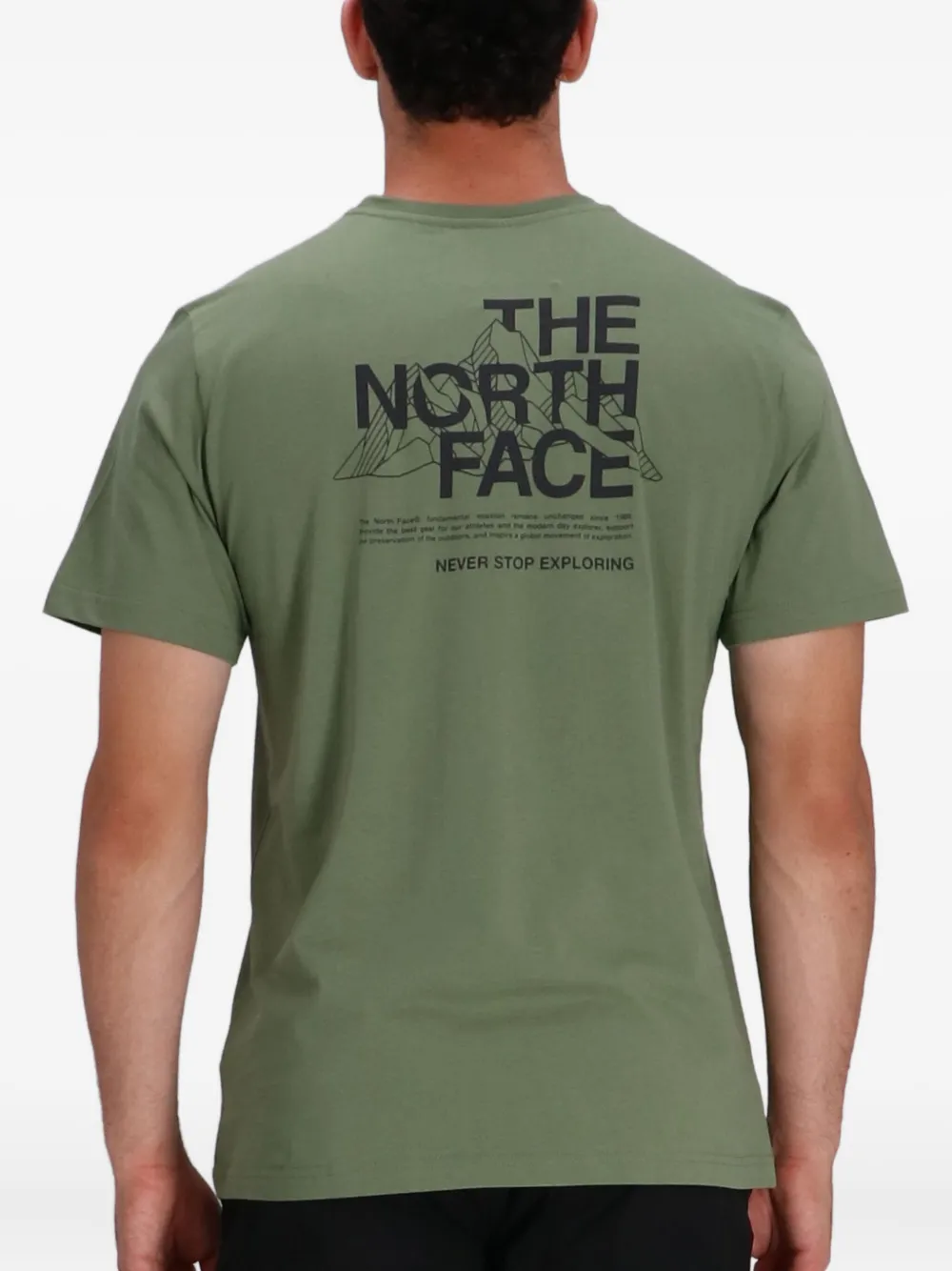 The North Face T-shirt met logo en grafische print Groen