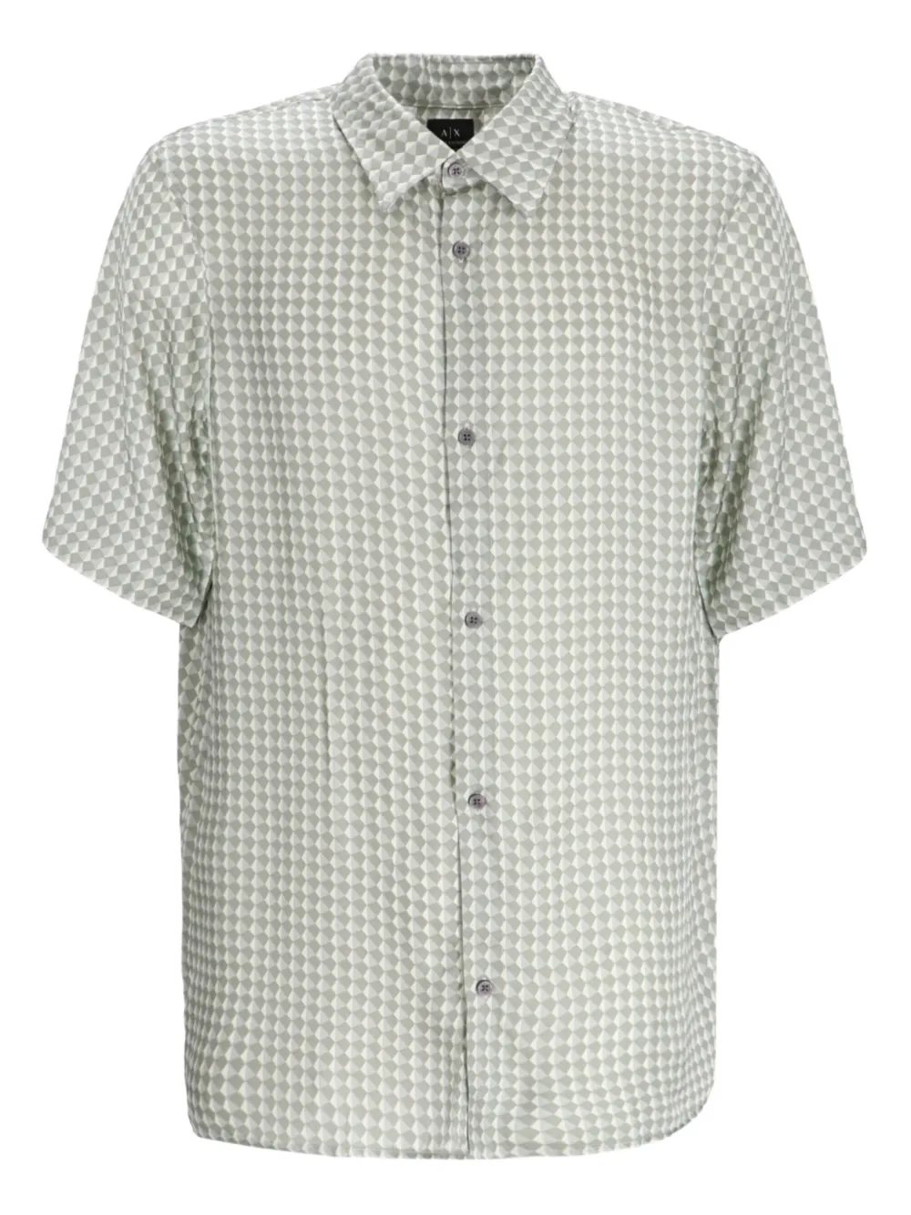 Armani Exchange Overhemd met geometrische print Groen