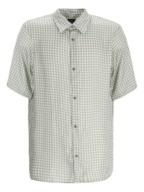 Armani Exchange geometric-print short-sleeved shirt