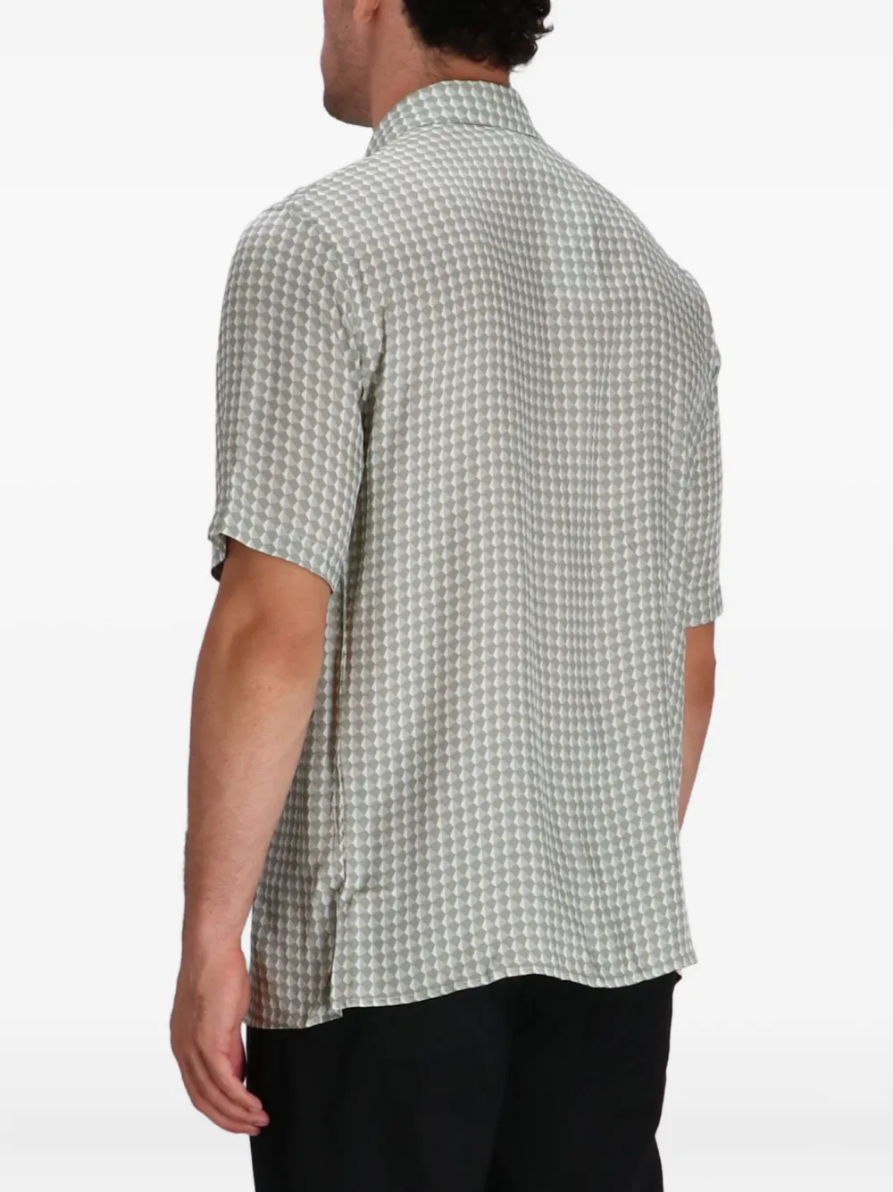 Armani Exchange Overhemd met geometrische print Groen