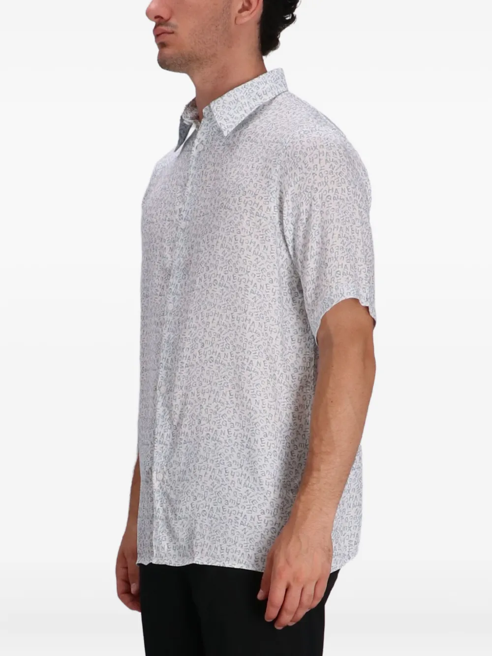 Armani Exchange Overhemd met korte mouwen en print Wit