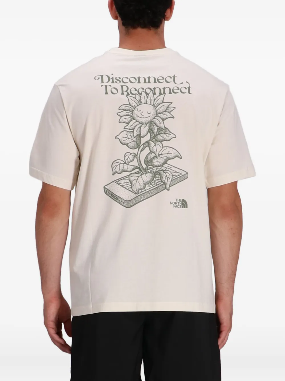 The North Face Connect katoenen T-shirt met grafische print Beige