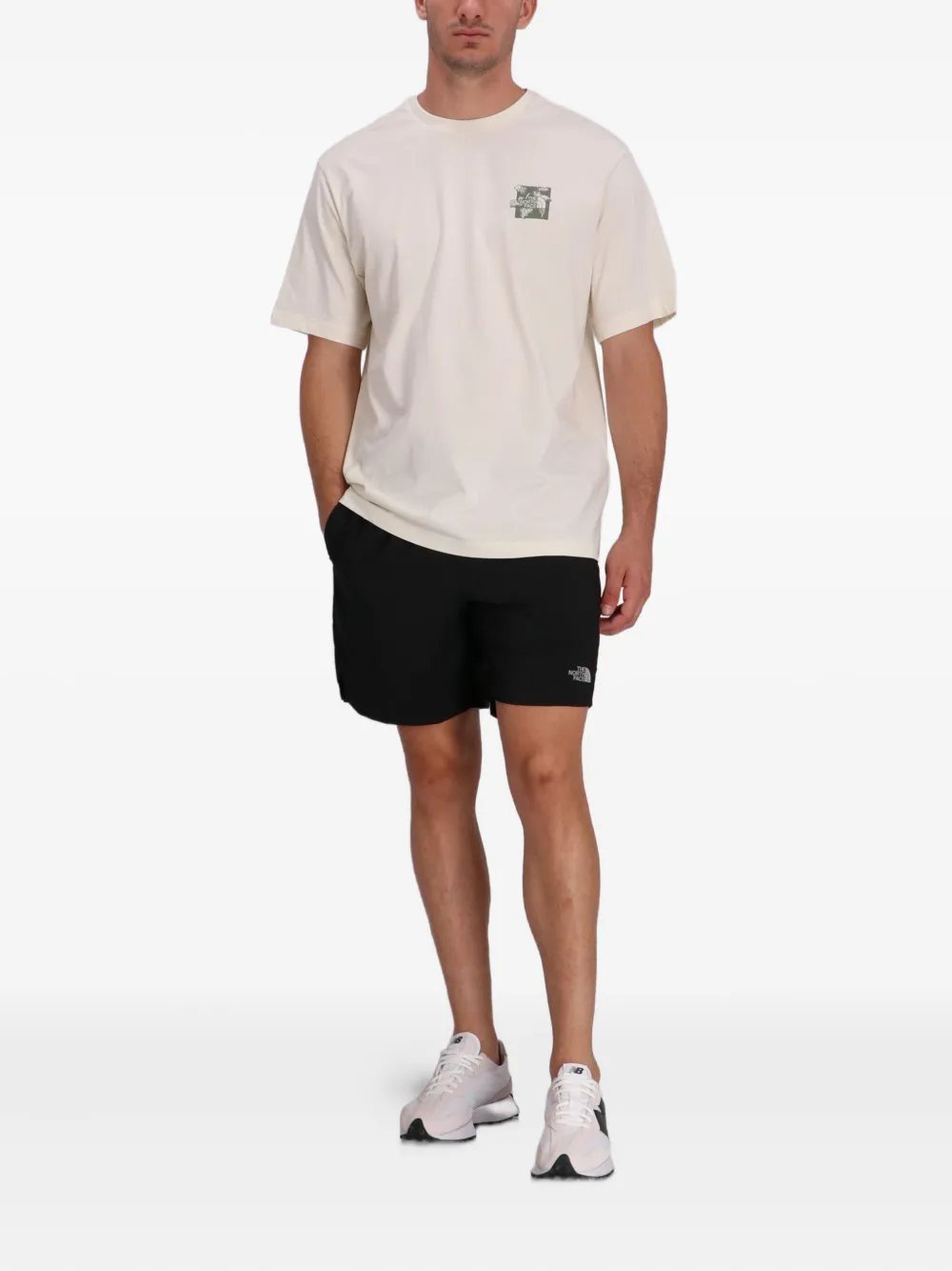 The North Face Connect katoenen T-shirt met grafische print - Beige