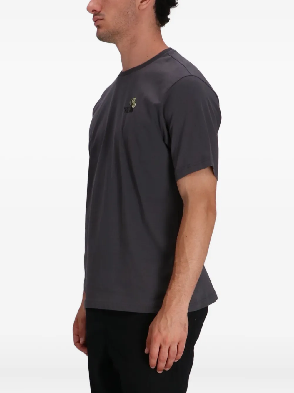 The North Face Floral-detail Cotton T-shirt In Gray