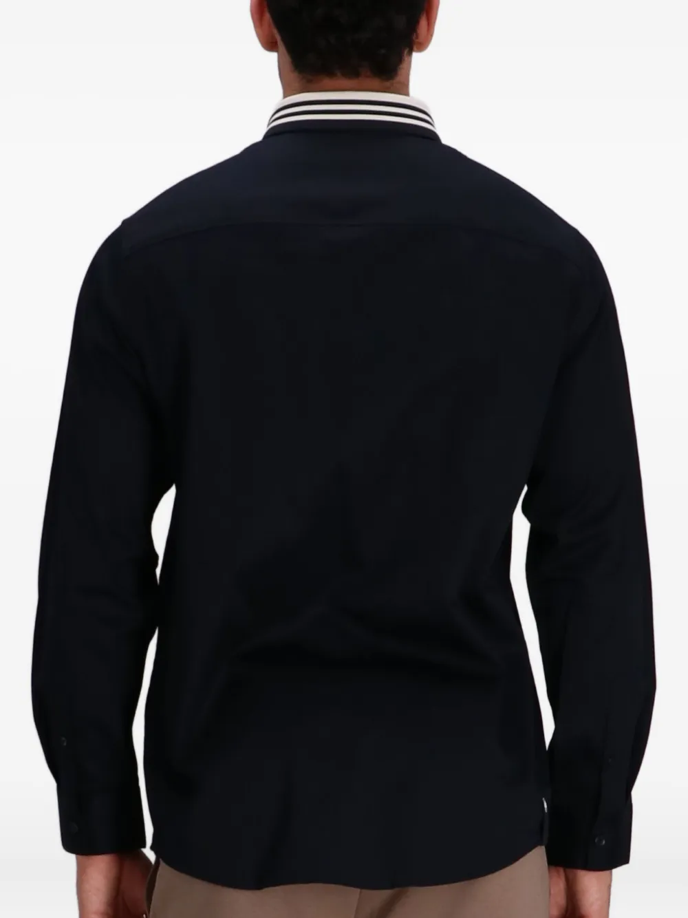 Armani Exchange Katoenen overhemd met kraag Blauw