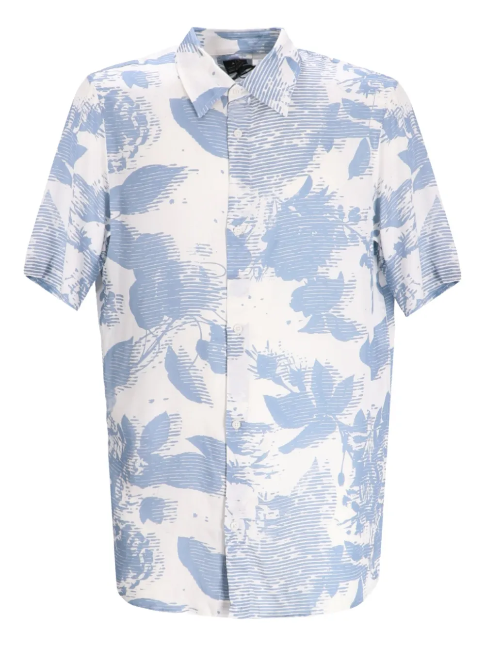 Armani Exchange Overhemd met bloemenprint Blauw