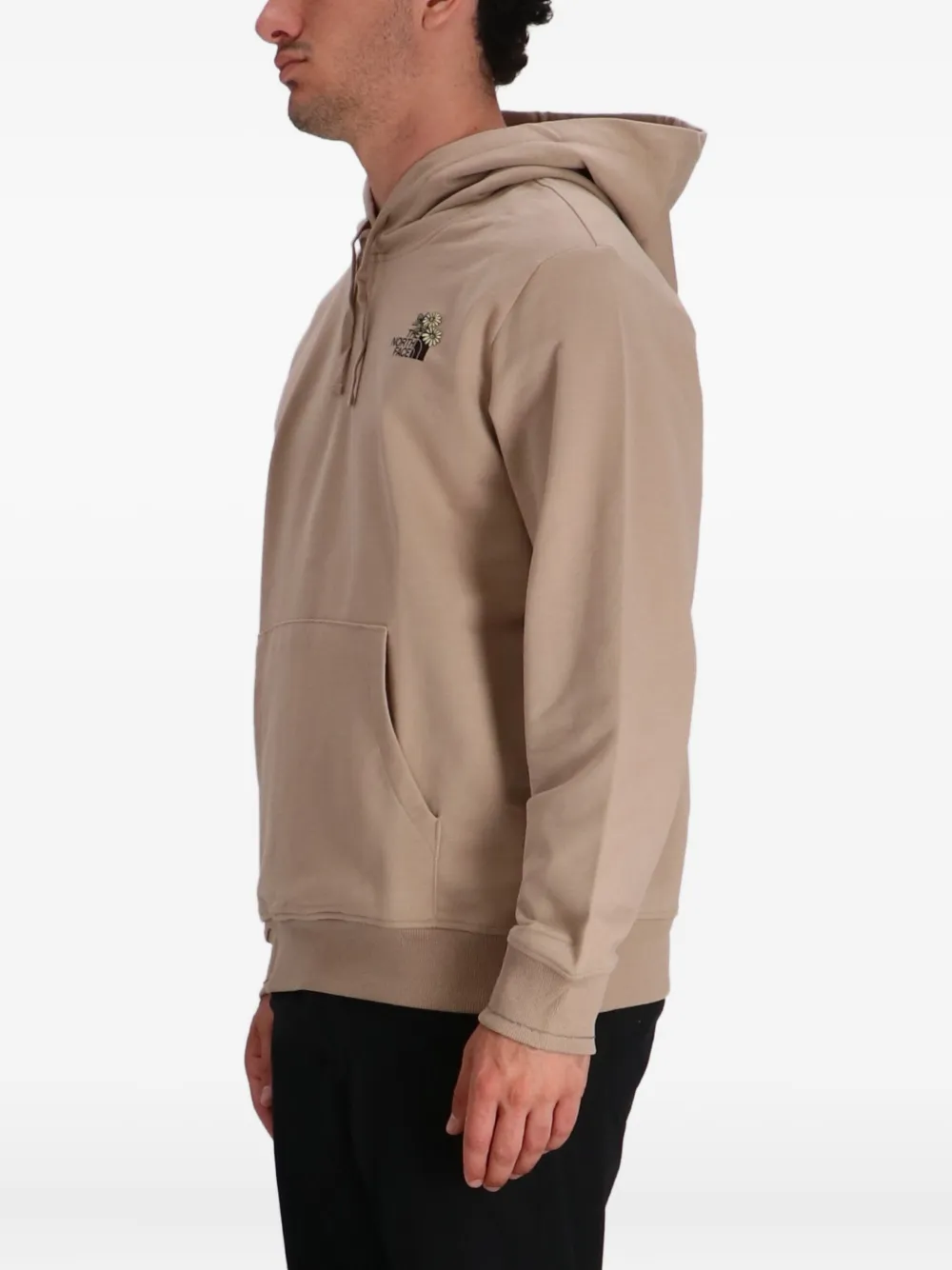 The North Face Connect hoodie met geborduurde bloemen Beige