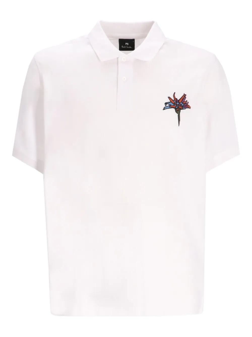 Paul Smith Poloshirt met bloemendetail Wit