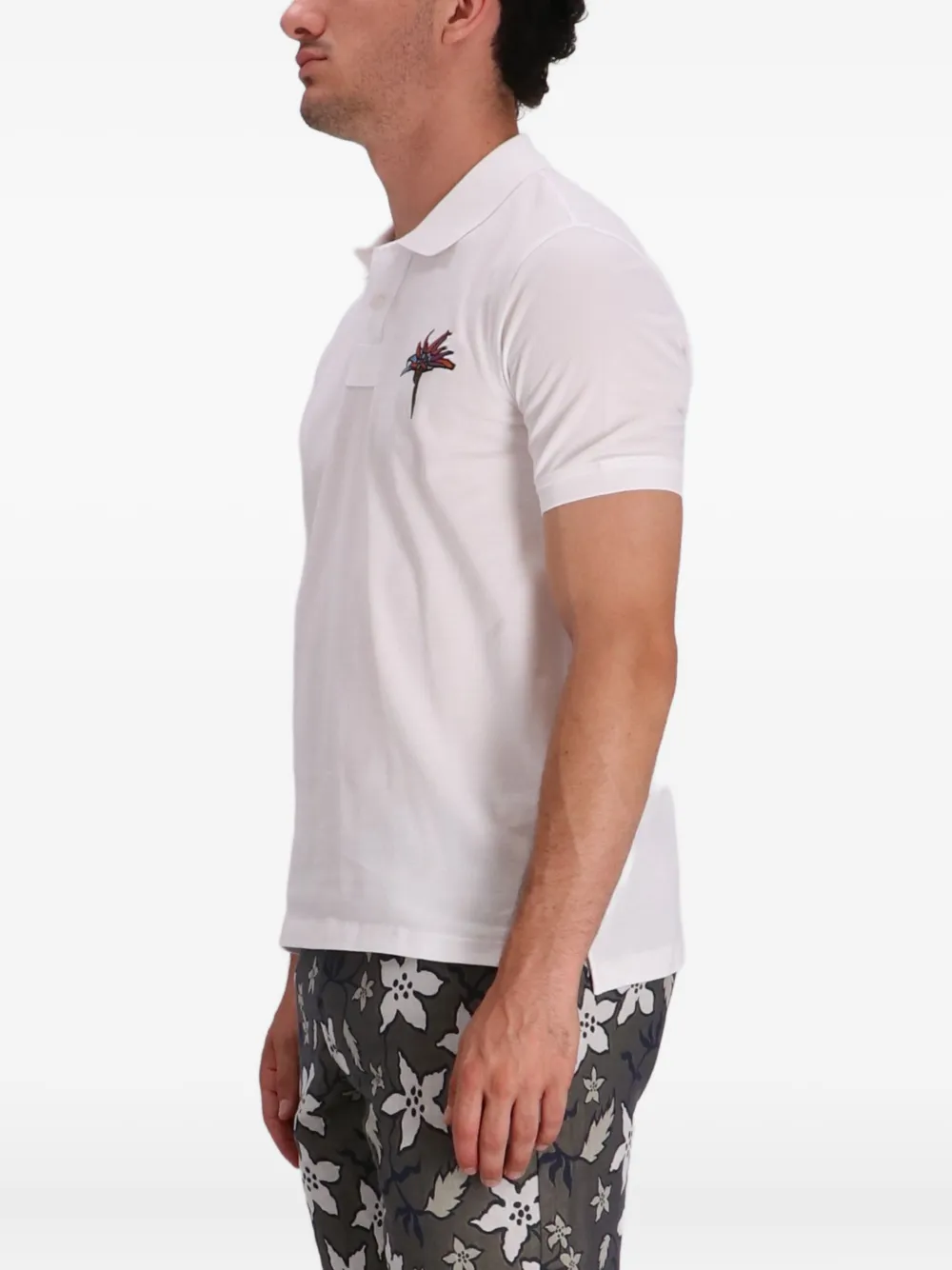 Paul Smith Poloshirt met bloemendetail Wit