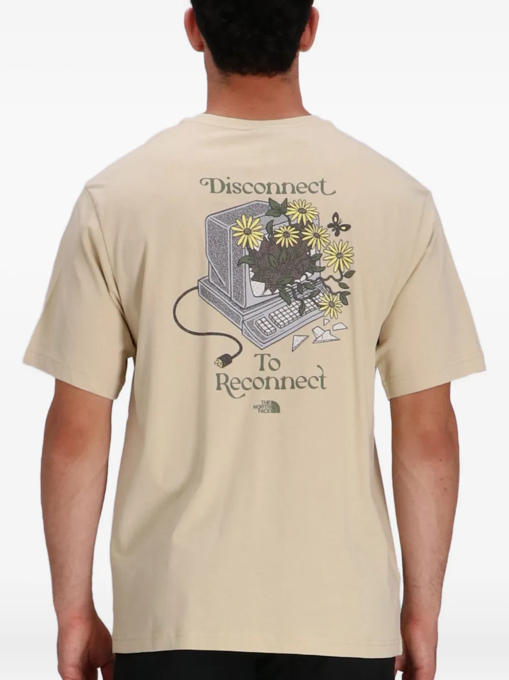 The North Face Connect T-shirt met bloemenprint Beige