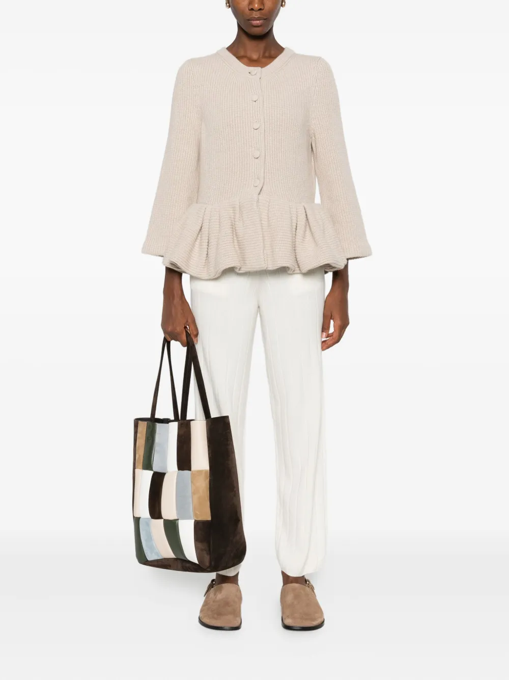 Max Mara ribbed knit trousers - Wit