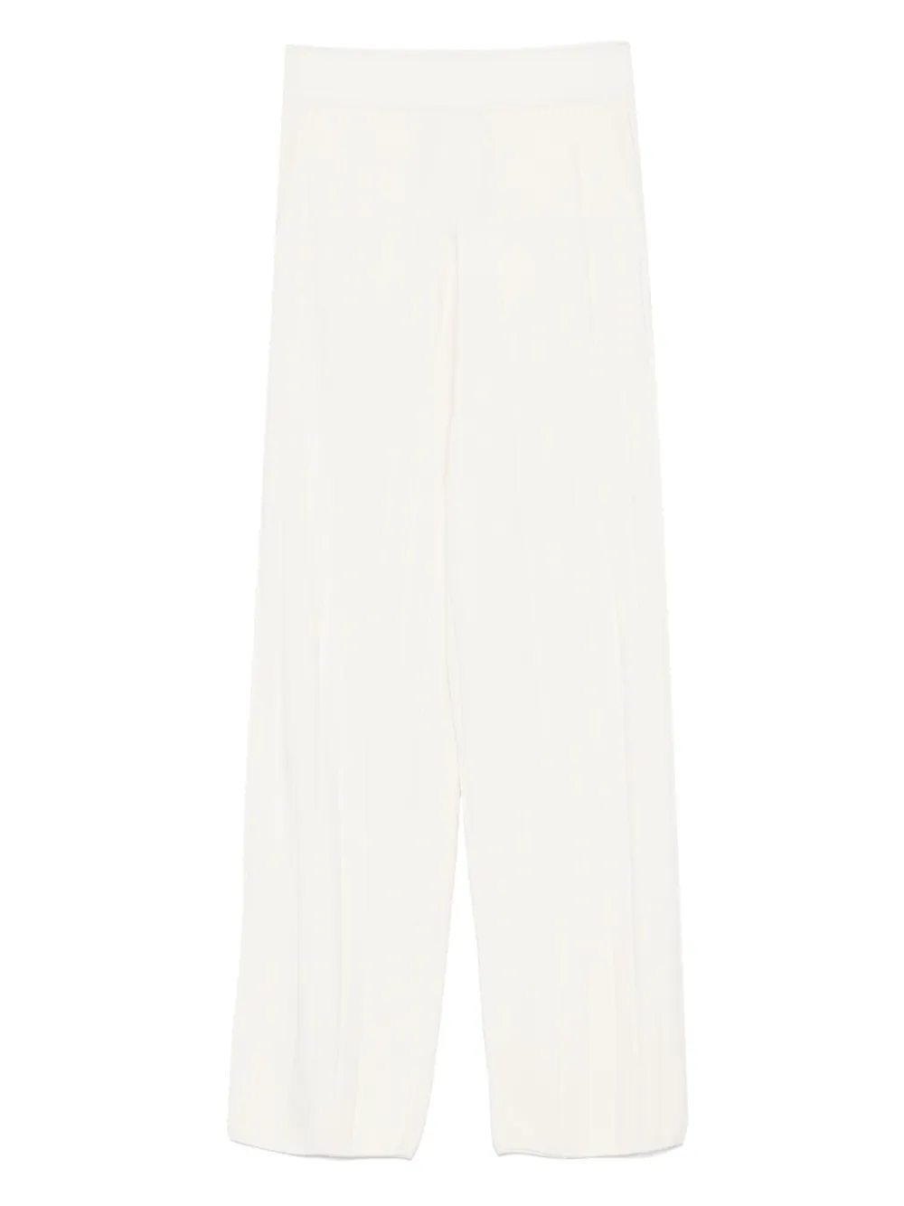 Max Mara Ribgebreide broek Wit