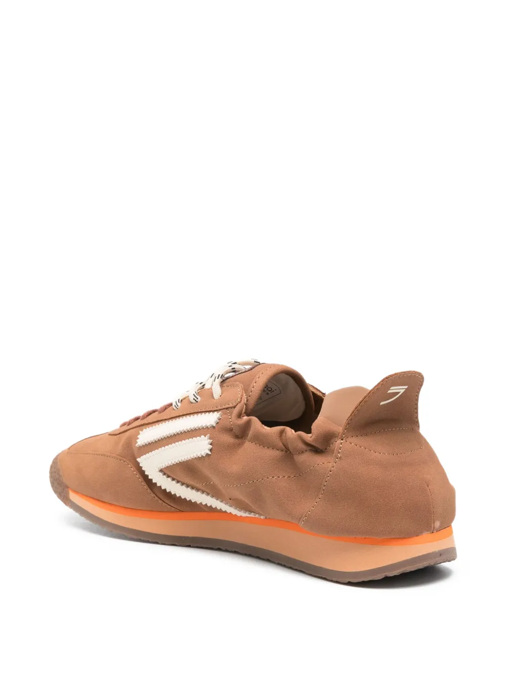 Puraai Panther stripe-detail sneakers Brown