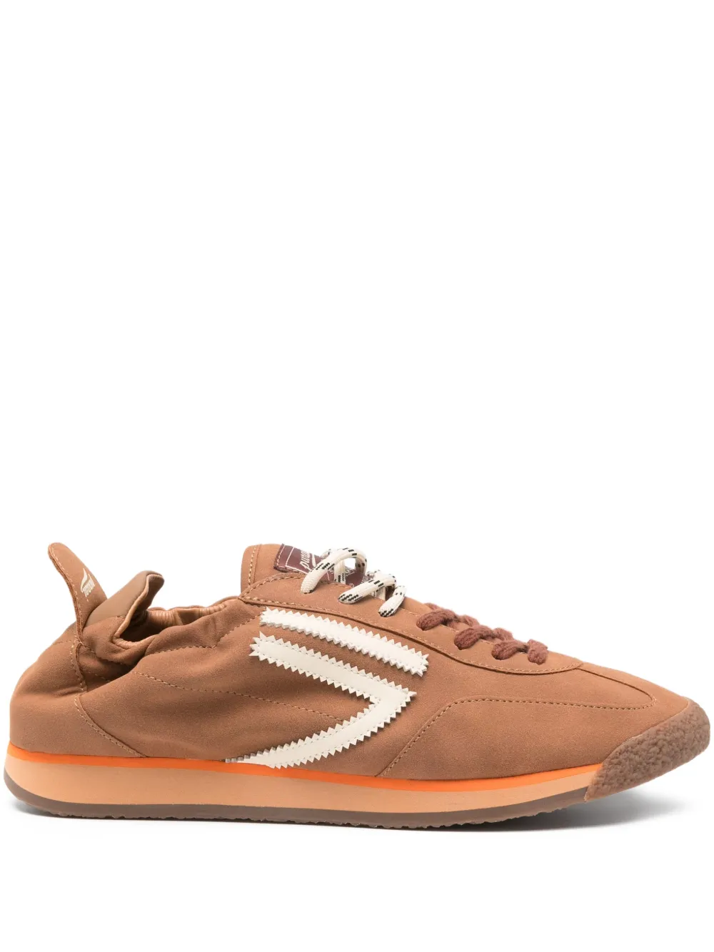 Puraai Panther stripe-detail sneakers Brown