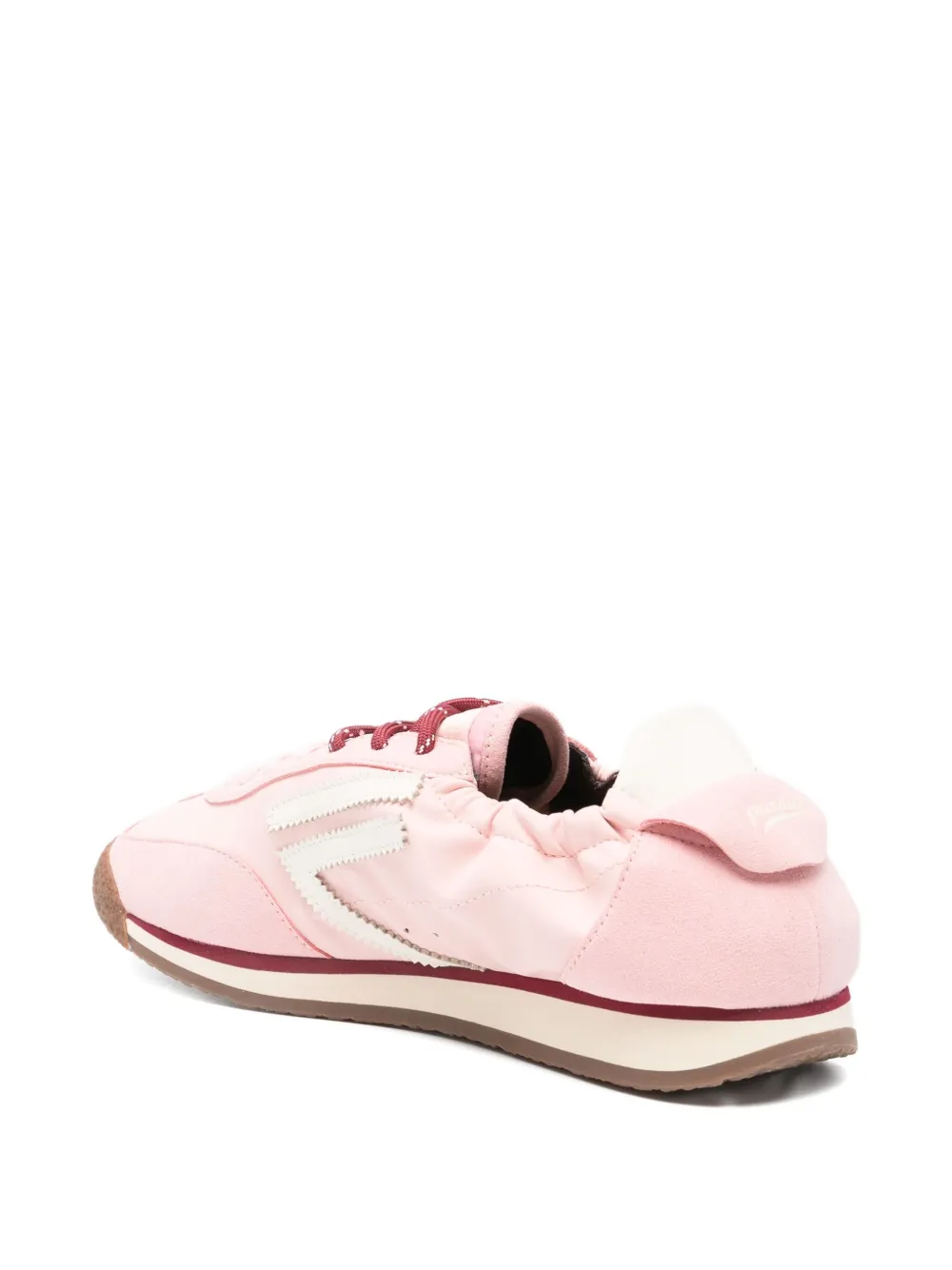 Puraai panelled lace-up sneakers Pink