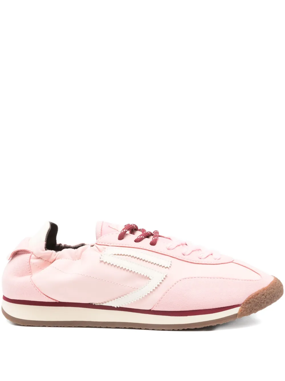 Puraai panelled lace-up sneakers Pink