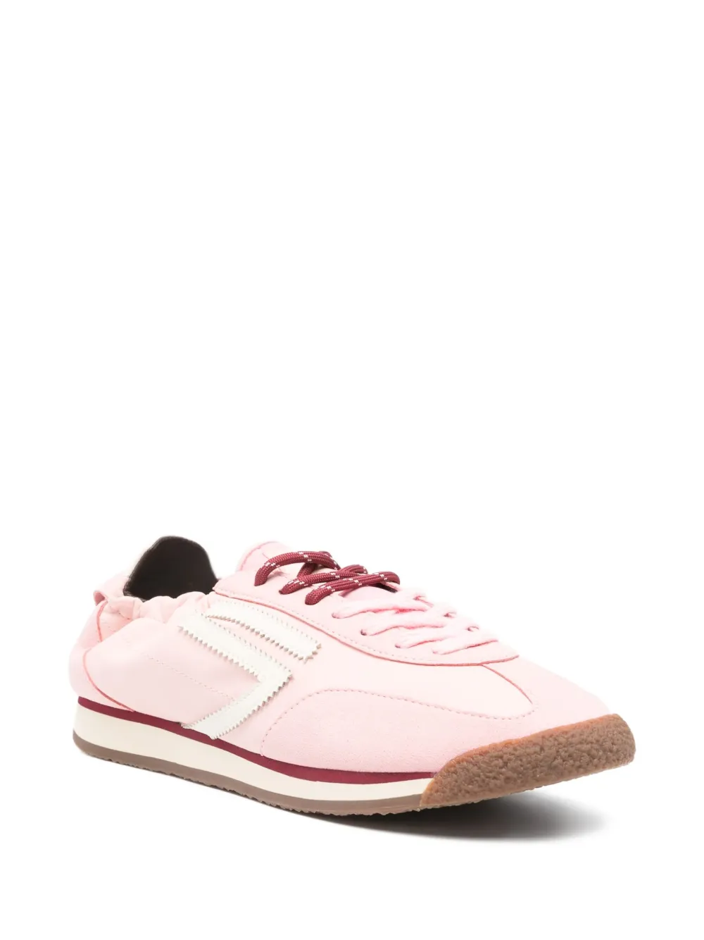 Puraai panelled lace-up sneakers Pink