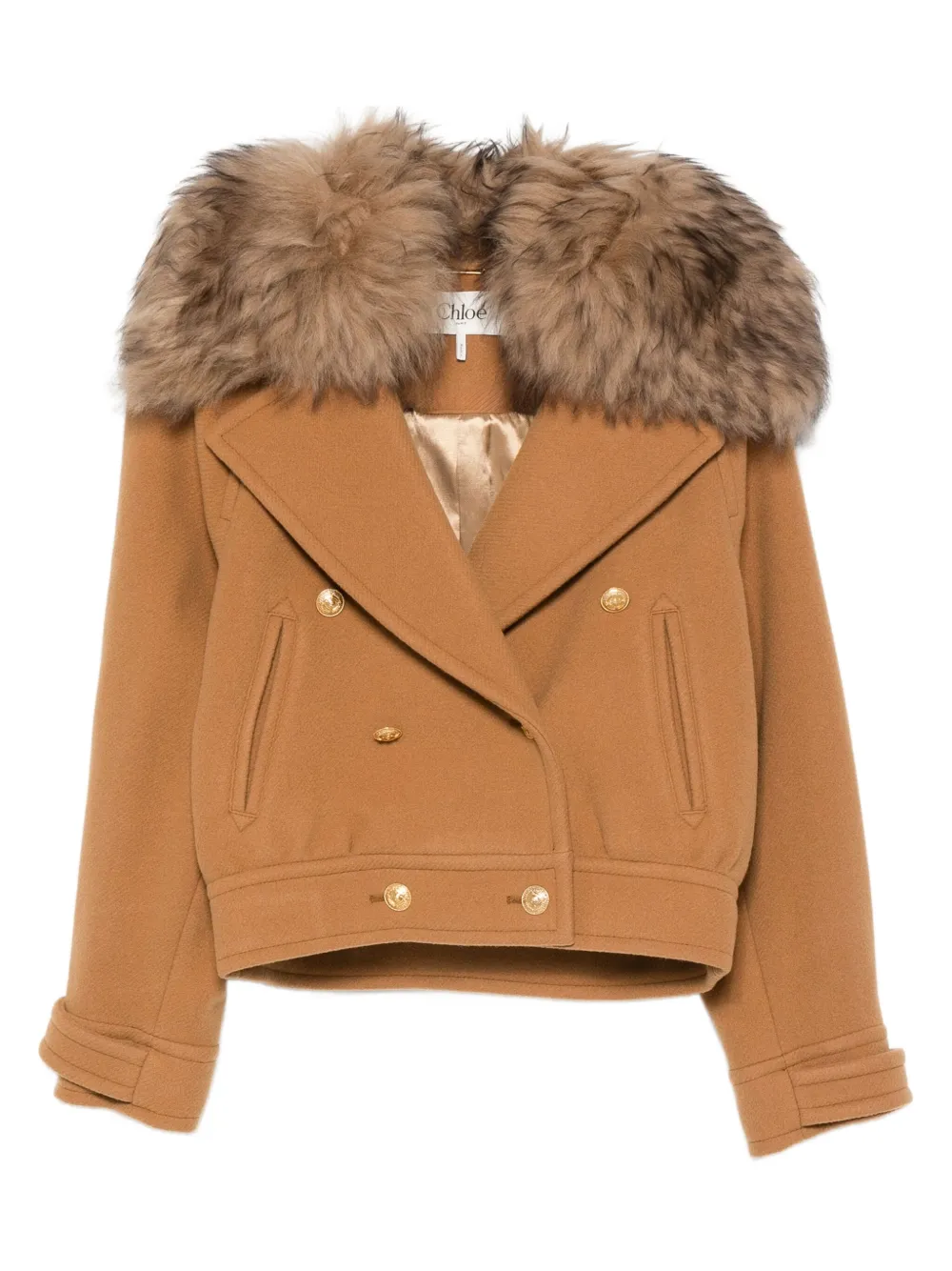 Chloé Double-breasted Jacket In Brown