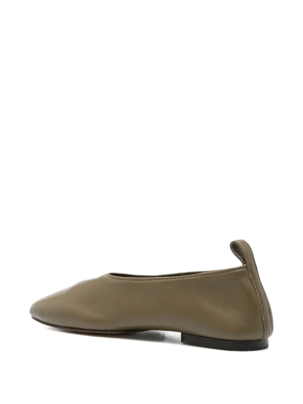 Soeur Leather Ballet Flats In Green
