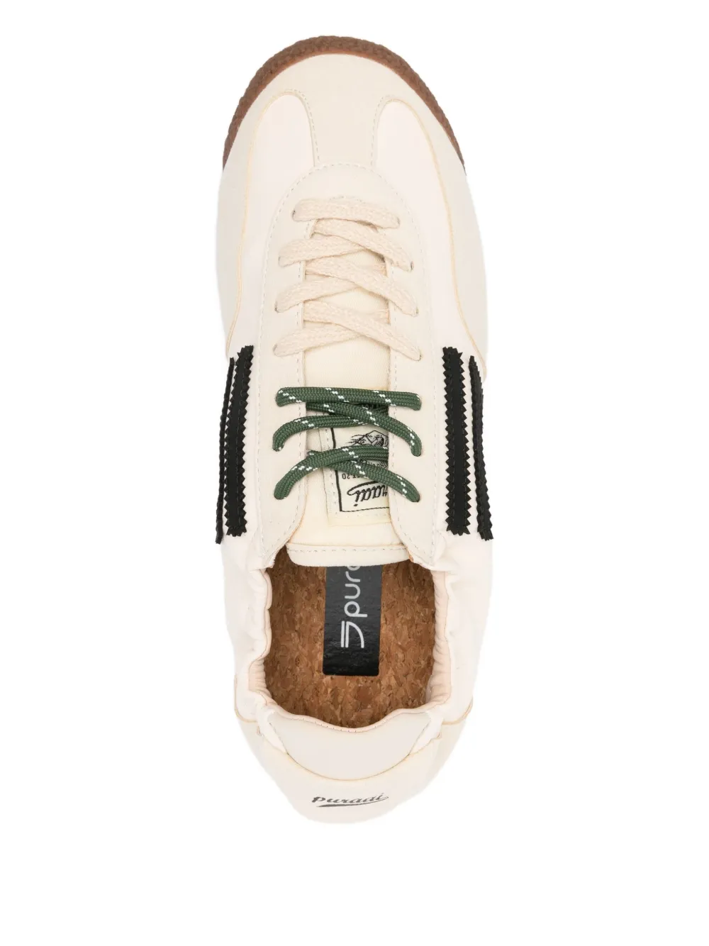 Puraai Panther stripe-detail sneakers Neutrals
