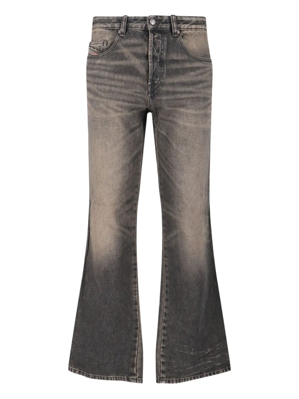 bootcut faded jeans